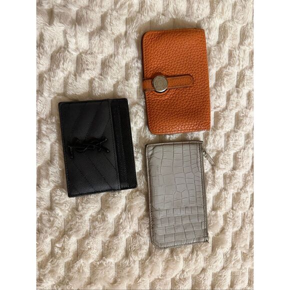 3 WALLET / CARHOLDER BUNDLE YSL + HERMES - Picture 1 of 11